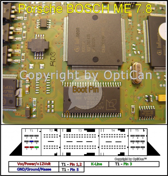 Bosch ME 7.8 (Porsche) pinout diagram 1